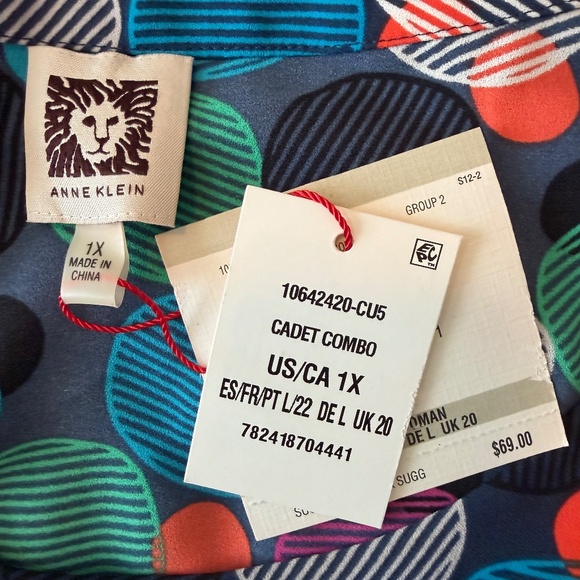 PLUS SIZE (1X)_Anne Klein Cami/Shell_Multicolored - Picture 3 of 3